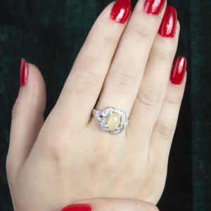 انگشتر زنانه نقره اوپال کد ۱۱۱۷۹